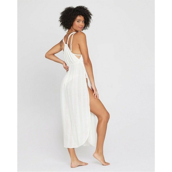 L*Space Kenzie Magic Hour Cover-Up Dress in Cream Metallic - Size XS - Picture 2 of 11